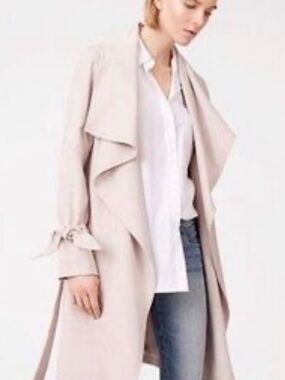 Club Monaco Light Beige Waterfall Coat